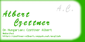 albert czettner business card
